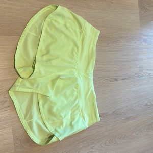 Women’s Lululemon Speed Up Shorts 4 Lime Green